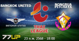 วิเคราะห์บอล แบงค็อก ยูไนเต็ด vs หนองบัวพิชญ วันอาทิตย์ที่ 23 กุมภาพันธ์ 2568